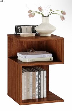 BUILT Japanese Inspired Minimalist S Flip End Table,