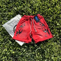 Red Flame Streetwear Shorts (New w/ Tag)