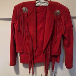 WOMEN SUEDE SKULLY SKIRT & JACKET