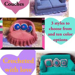 Handmade pet/kitty Beds! Crocheted With Love For 