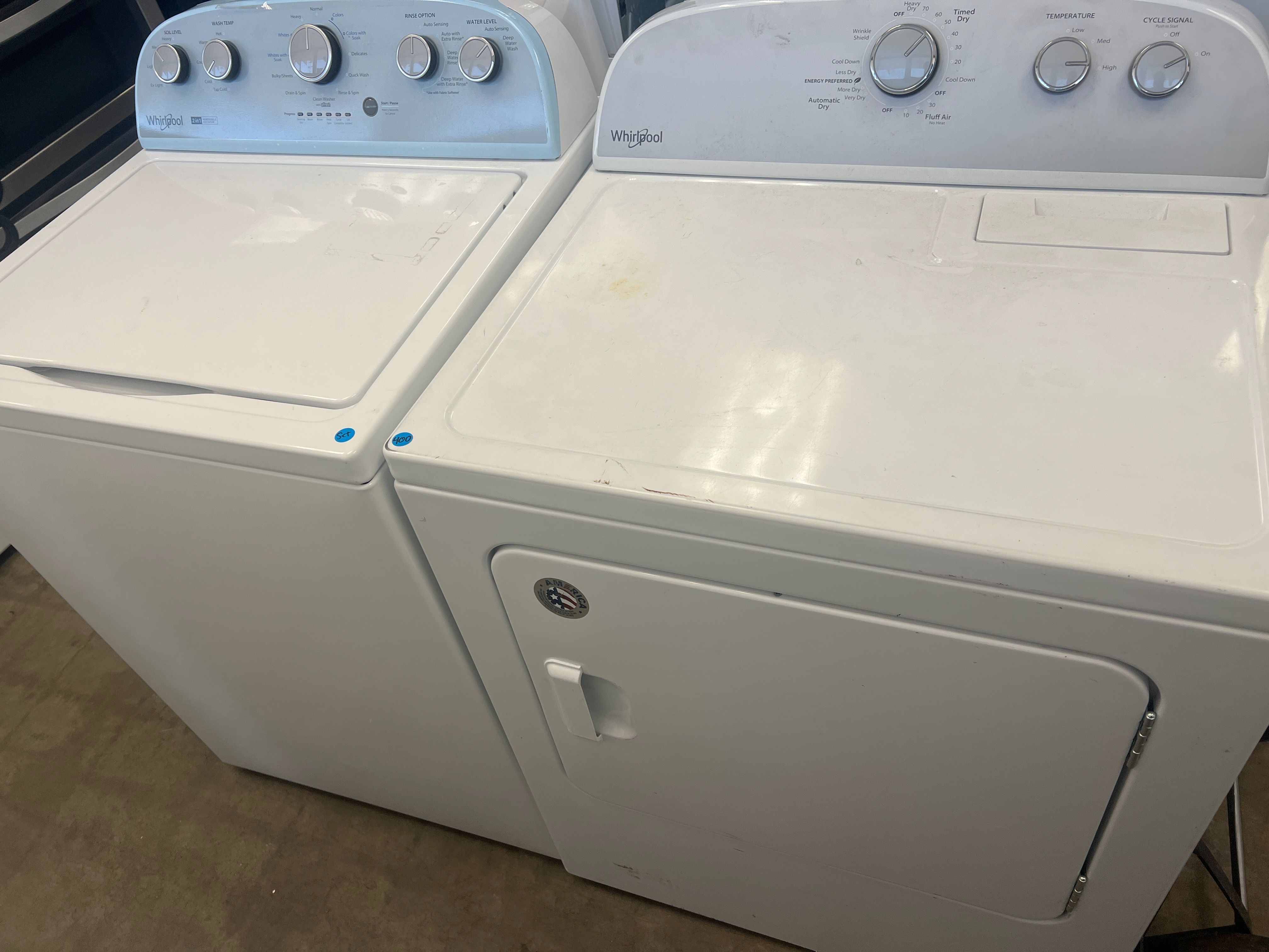 Whirlpool washer and dryer set ,super capacity plus -free delivery