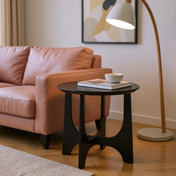 Harlan Side Table with Curved Base
