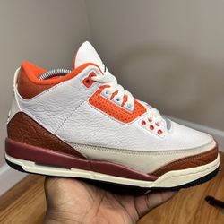 Nike Air Jordan 3 Retro “Dunk On Mars” DV7026-108 Shoes, Size 7Y/8.5W