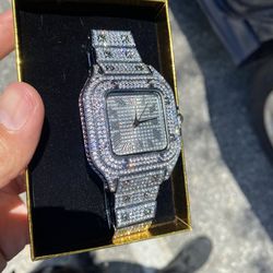 Men iced out watch