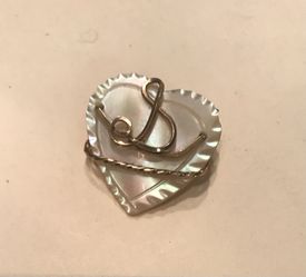 Heart Shell 12k Gold S Heart Pin