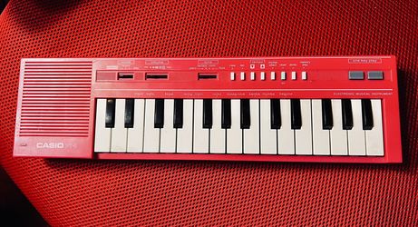 Vintage Casio PT-1 Keyboard (In Rare Red!)
