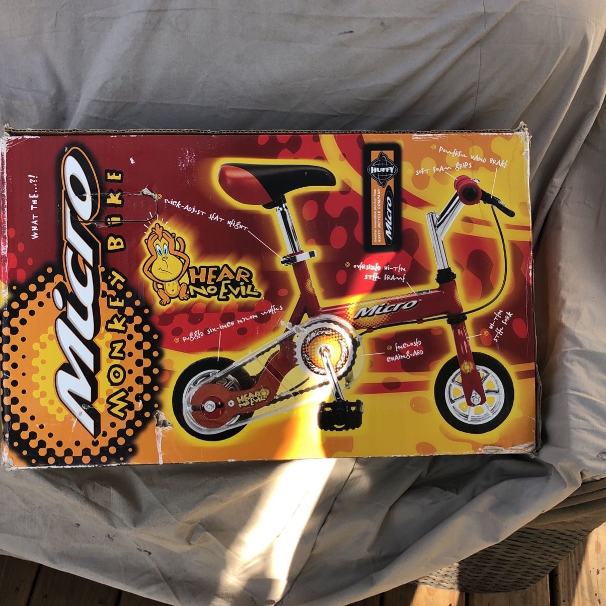 Brand New Retro Micro Monkey Bike by Huffy Mfg . 20 Years Old!! New In Box!!