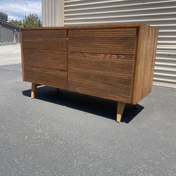 Mid Century Modern Solid Wood Dresser