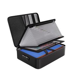 File Organizer Bag with 13 Pocket Accordion File Folder with Lock