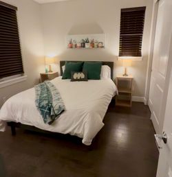 Bed frame and mattress (queen)