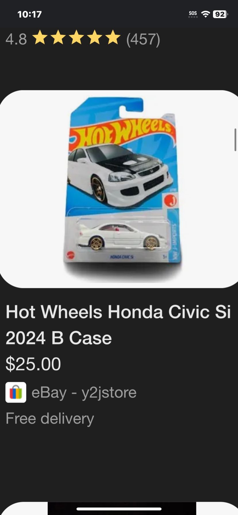Civic Hotwheel