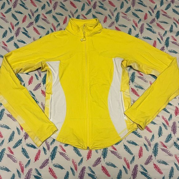 Lululemon Yellow and White Women's Jacket
