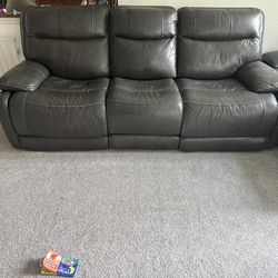 Recliner Leather Couch Set Sofa