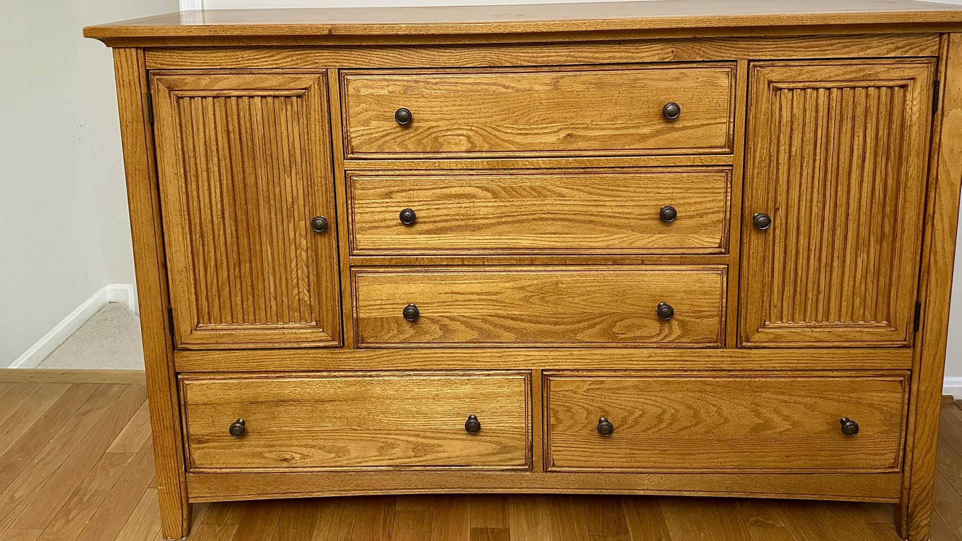 Large Solid Wood Dresser And Nightstand