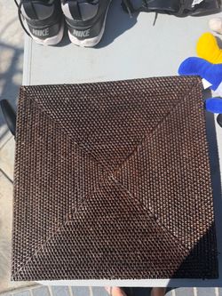 6 Crate & Barrel Rattan Chargers