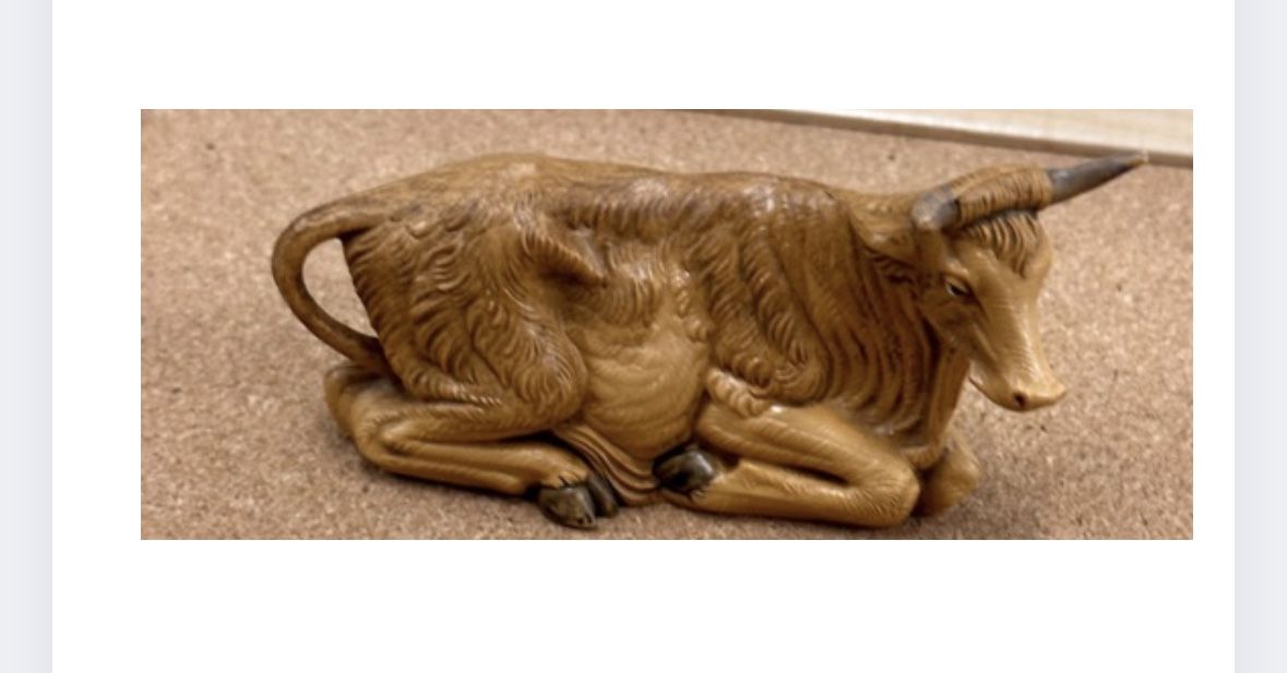 Vintage Fontanini Nativity Bull Figure Christmas Italy Depose 5” Scale Replaceme