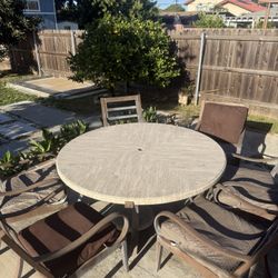Patio Set Stone Table