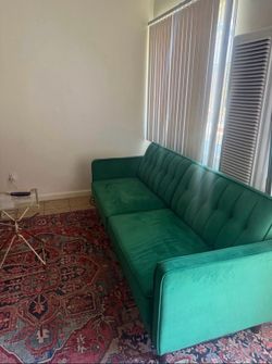 Green sofa