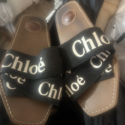 Chloé Logo Slide Sandal Size 40