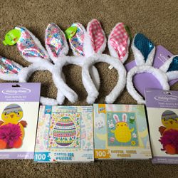4 Easter Head Bands, 2 Puzzles And 2 Crafts
