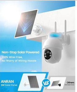 ANRAN 2K Solar Security Camera Outdoor Wireless WiFi Camera Battery-Powered