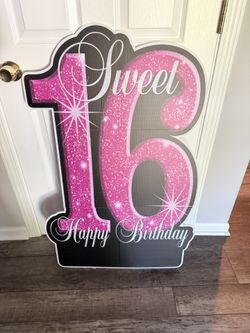 35 Inch Sweet 16, Yard Sign 