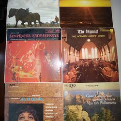 Vtg vinyl records lot Berlioz BEETHOVEN  STOKOWSKT LUBOFF Bernstein AIDA 6 Eyes
