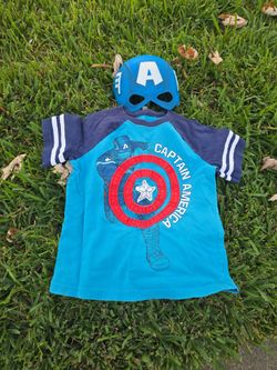 Captain America shirt and face mask