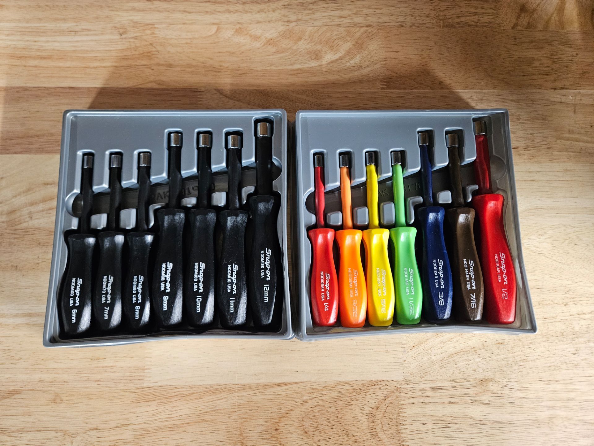 Snap On SAE and Metric Nut Driver Sets