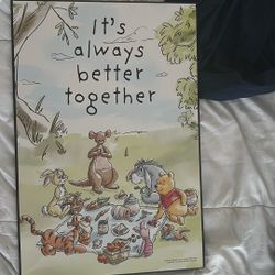 Kids Winnie The Pooh Wooden Wall Art 