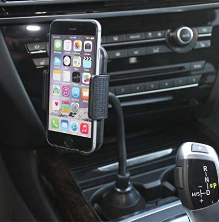 🚘Premium Car Cup Holder Mount, Swivel Phone Holder, Strong Grip Rotating Gooseneck Cradle