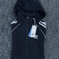 Adidas Black SST Windbreaker Jacket - Small