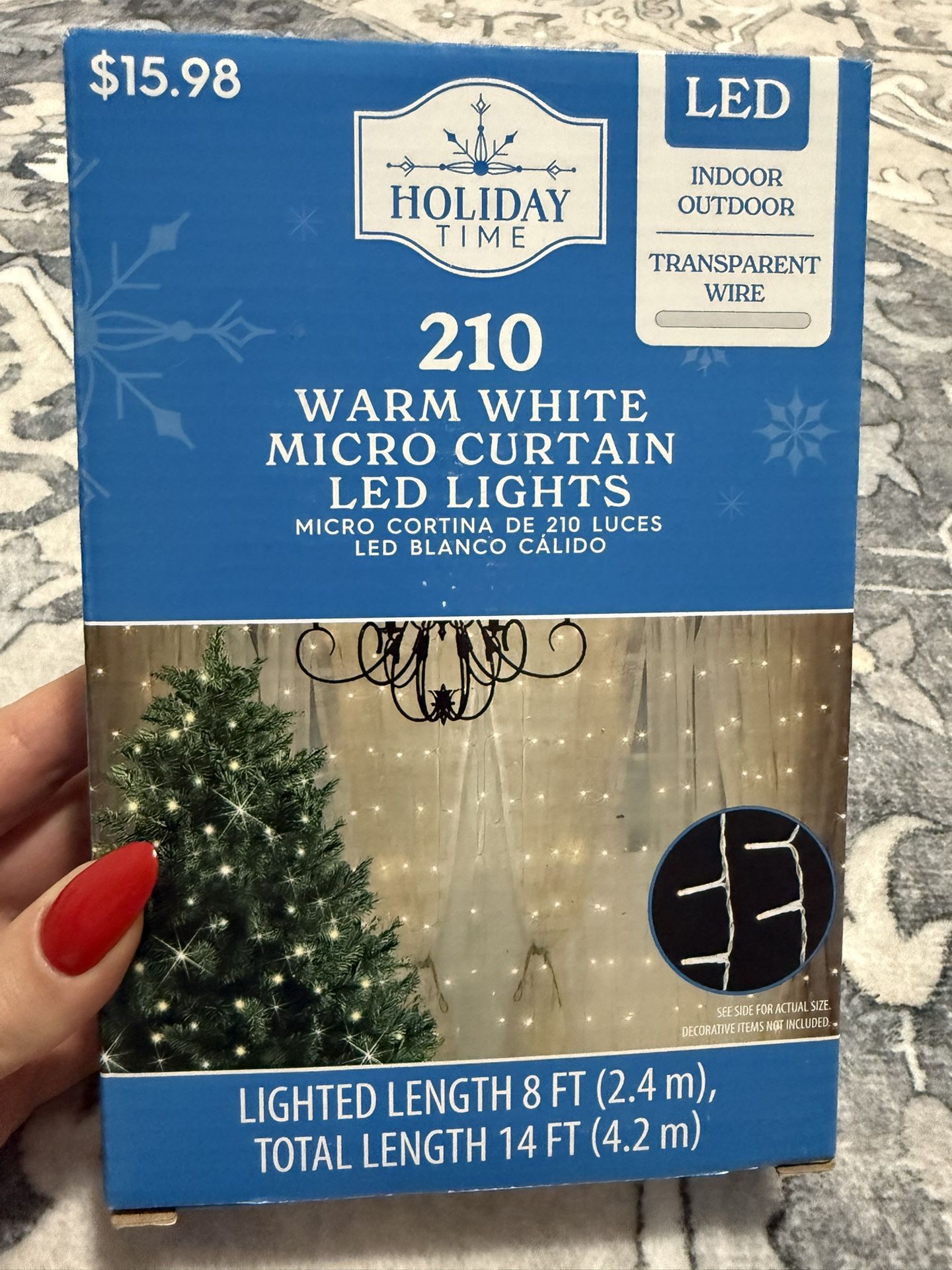 6 pack- warm white curtains LED lights