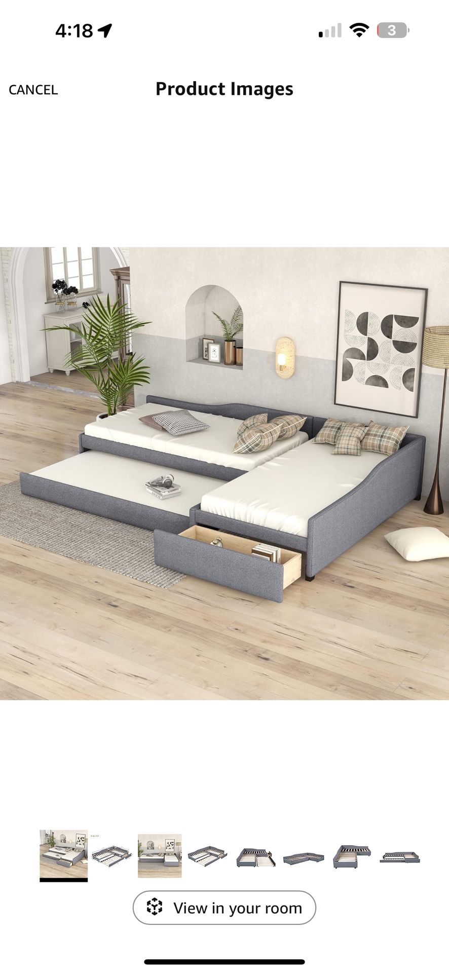 L shaped Bed Frame