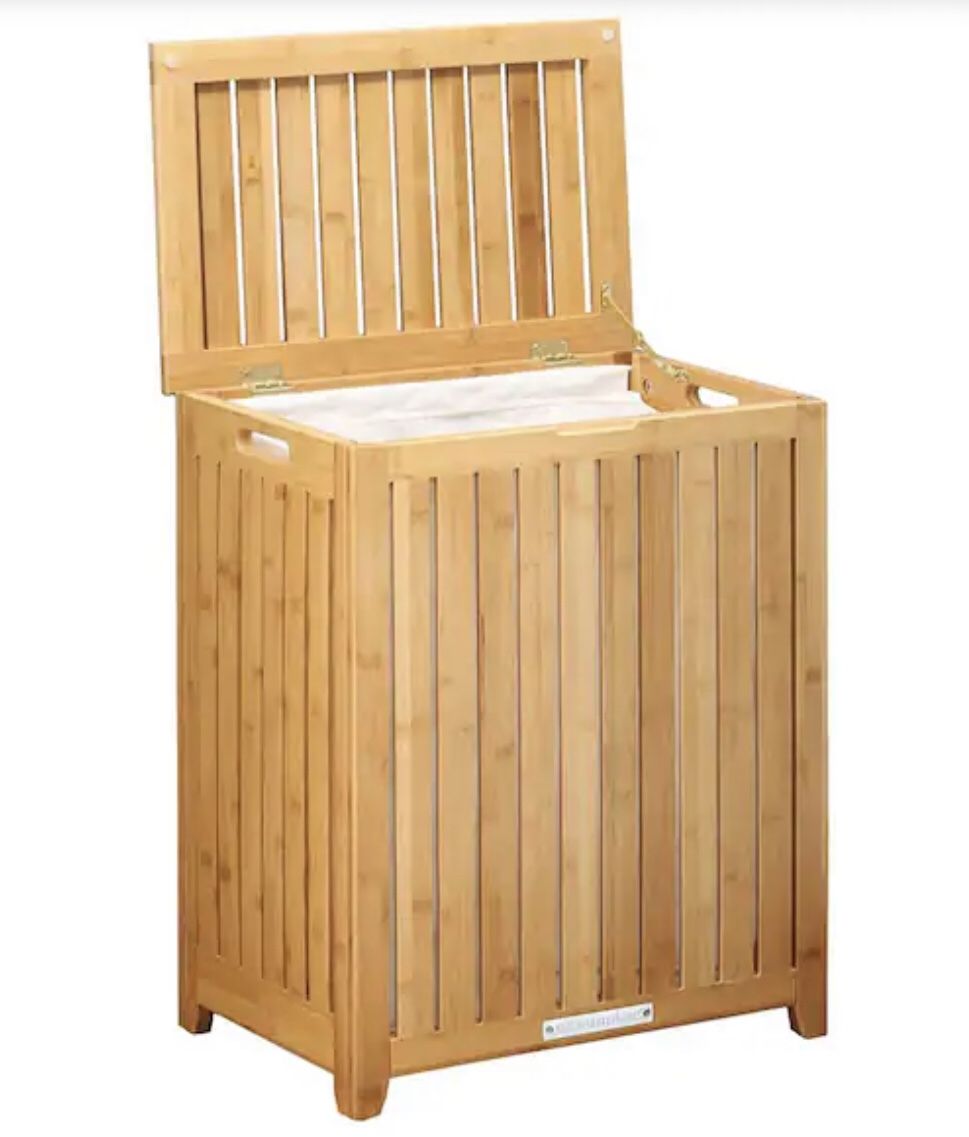 Oceanstar Spa-Style Bamboo Laundry Hamper.
