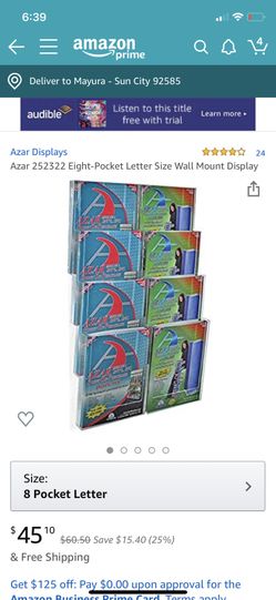 8 pocket wall display