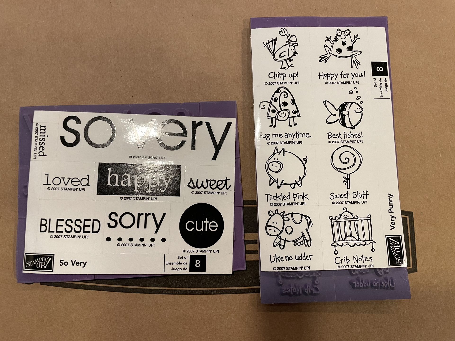 Stampin Up Retired Stamps Sets Very Punny and So Very