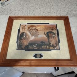 Beautiful "Keeper Of The Plains" Showcase Framed Print By Artist David Behrens