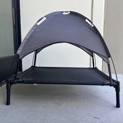 New In Box 30x25x30 Inch Tall Elevated Dog Cot Bed With Canopy 