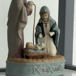 Nativity Scene Joseph, Mary And Next Baby Jesus