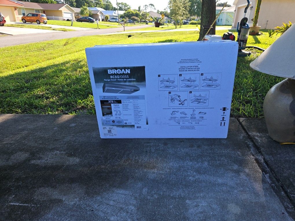 Brand new range hood