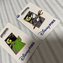 Disney Oogie Boogie And Jack Skellington  Pins! 