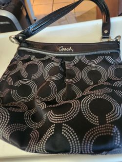 Coach Ashley Dotted OP  Art Jacquard Shoulder Purse