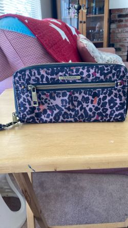 Fabric Wallet W/strap.animal Print 