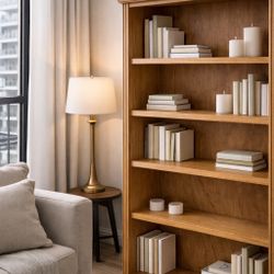 REAL WOOD OAK BOOKCASE – Statement Piece That Elevates Any Room