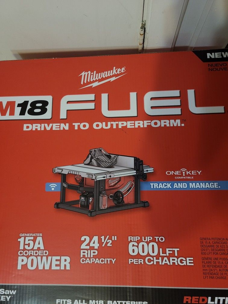 Brand New Milwaukee M18 Fuel Cordless One-key 8- 1/2" TABLE SAW nuevo ((TOOL ONLY))