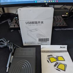 iKKEGOL USB Foot Switch - Programmable Pedal For Gaming, Media And More!