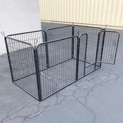 BRAND NEW $85 Heavy Duty 6-Panel Dog Playpen, Each Panel 32” Tall X 32” Wide Pet Exercise Fence Crate Kennel Gate