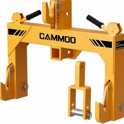 3-Point Quick Hitch with 2" Receiver＆Extra Versatile Adapter, Adaptation to Category 1, No Bushing Required, 3000LBS Lift Capacity, 5 Level Adjustable