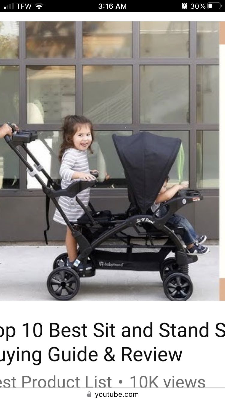 Double Stroller. Sit And Stand 